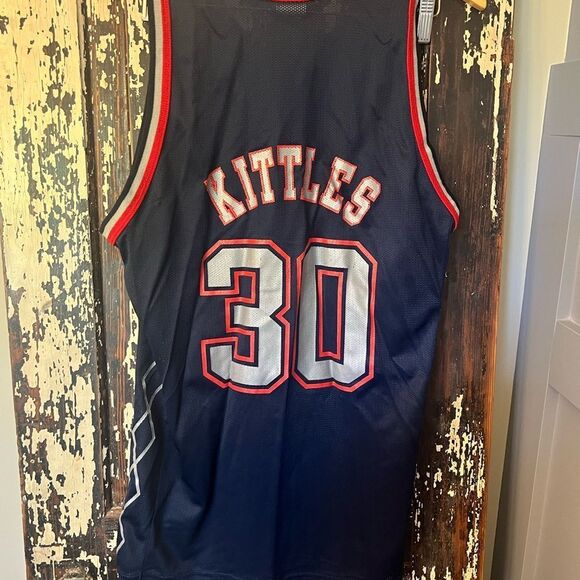 Champion NBA Kittles New Jersey Nets #30Jersey size 44. Vintage. - Picture 6 of 8